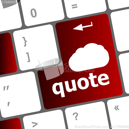 Image of keyboard key for quote - business concept