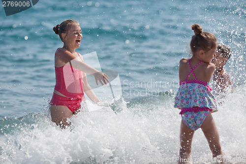 Image of Happy children and sea