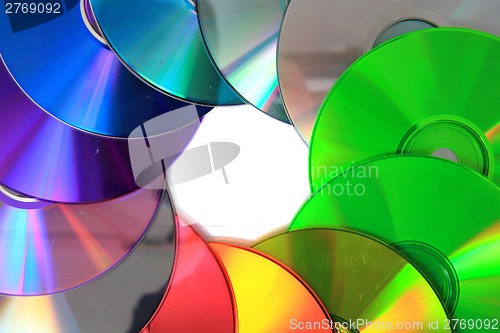 Image of color CD and DVD