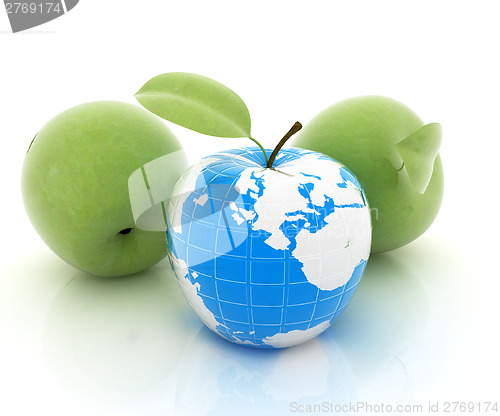 Image of Apple earth and apples 