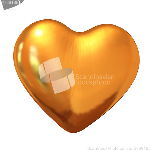 Image of 3d glossy metall heart