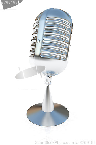 Image of metal microphone