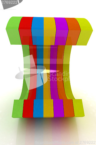 Image of 3d colorful abstract shape