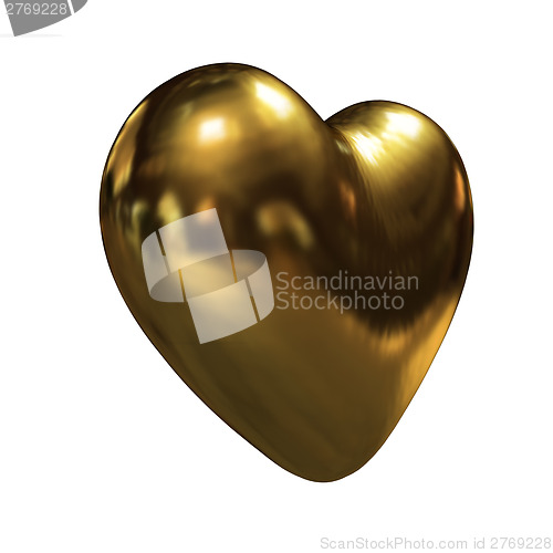 Image of 3d glossy metall heart