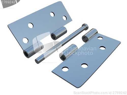 Image of assembly metal hinges