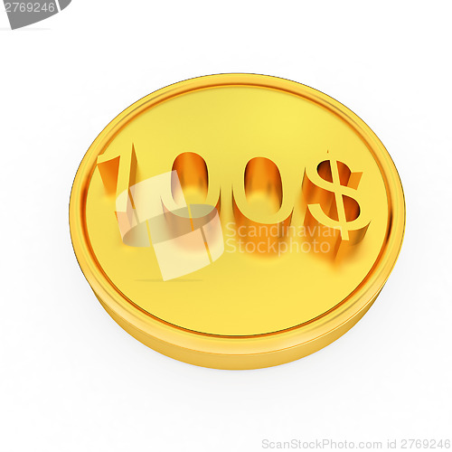 Image of Gold 100 dollar coin