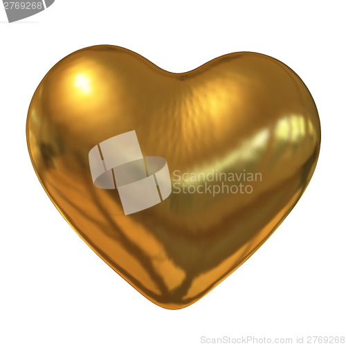 Image of 3d glossy metall heart