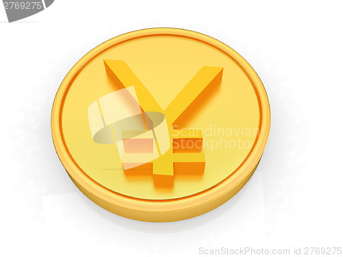 Image of Gold coin with yen sign