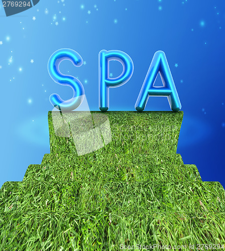 Image of Background image of 3d text "SPA"
