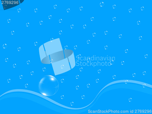 Image of Blue water drops background