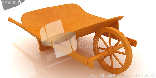 Image of wooden wheelbarrow