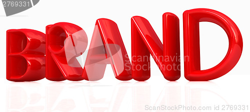 Image of "brand" 3d red text 