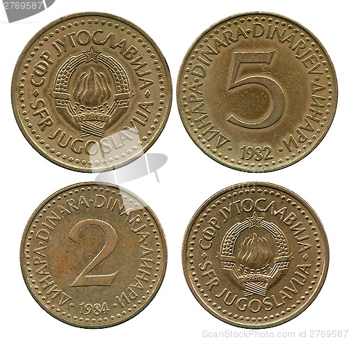 Image of five and two dinar, SFR Yugoslavia, 1982-1984