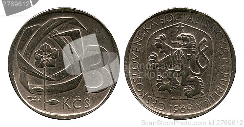Image of three kronas, Czechoslovakian Socialist Republic, 1969