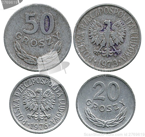 Image of twenty and fifty groshy, Polish Public Republic, 1973-1976