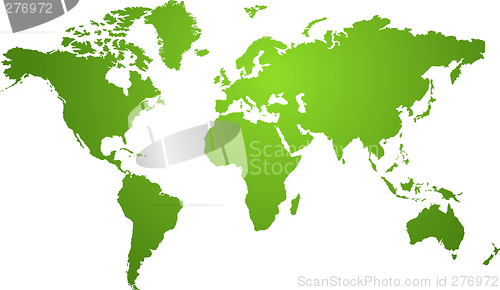 Image of world map green