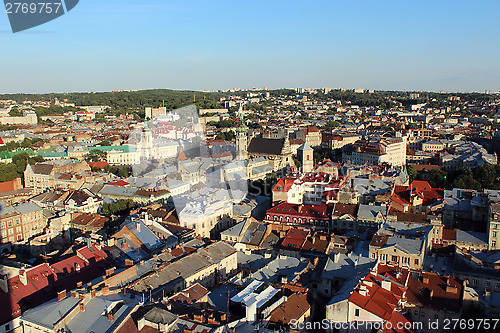 Image of view to the house-tops in Lvov city