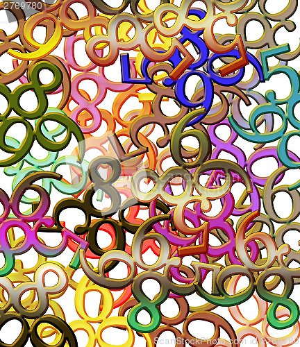 Image of texture from multicolored figures