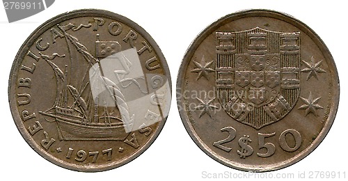 Image of two with half of the dollar, Portugal, 1977