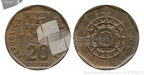 Image of twenty escudos, Portugal, 1987