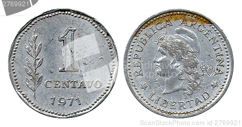 Image of one centavo, Argentina, 1971