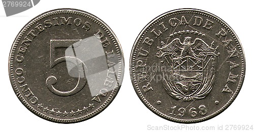 Image of five centesimos, Panama, 1968