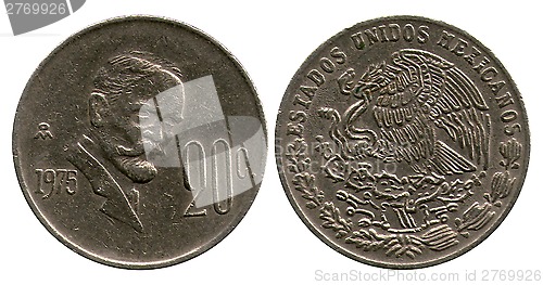 Image of twenty centavos, Meksika, 1975