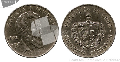 Image of twenty five centavos, Cuba,1962