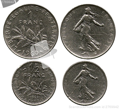 Image of franc and half of the franc, France