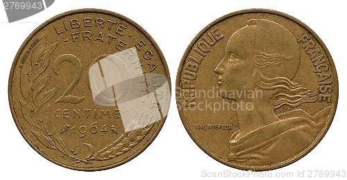 Image of twenty centimes, France, 1964