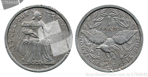 Image of one franc, New Caledonia, 1972