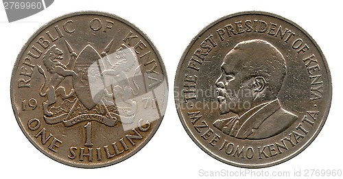 Image of one shilling, Kenya, 1971