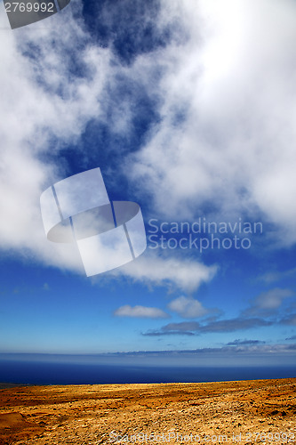 Image of africa     from the mountain line in lanzarote  