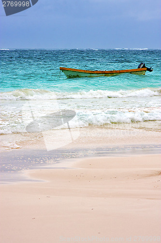 Image of  paradise    blue lagoon relax and boat    