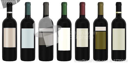 Image of Seven bottles of wine 