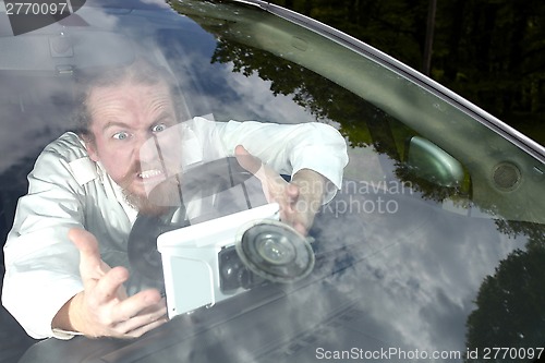 Image of Driver furious on GPS navigation a wrong way