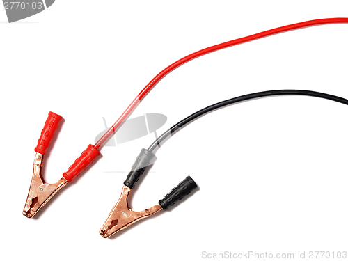 Image of Jumper cables on white