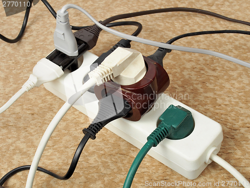 Image of Overloaded extension cord