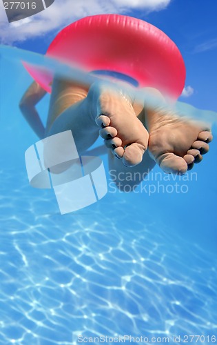 Image of Woman in Pool