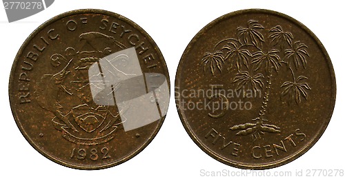 Image of five cents, Republic Seyshelles, 1982