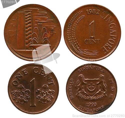 Image of one cent, Singapore, 1982, 1993