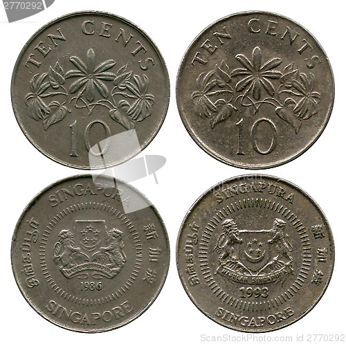 Image of dime, Singapore, 1986, 1993