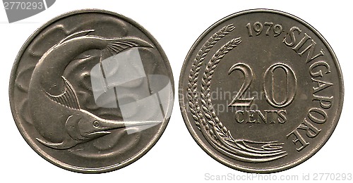 Image of twenty cents, Singapore, 1979
