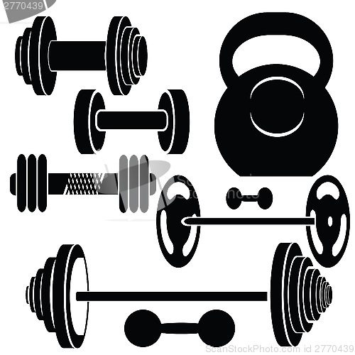 Image of silhouettes of weights