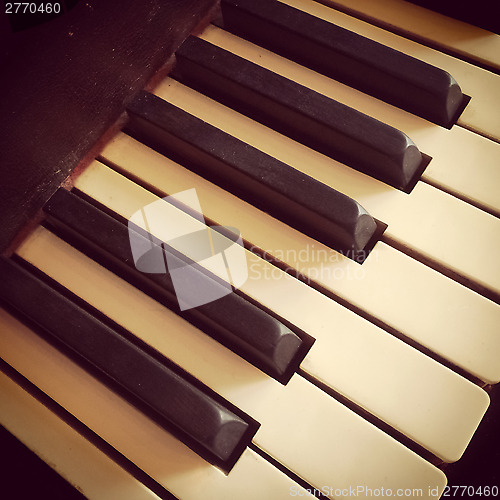 Image of Keys of a vintage piano