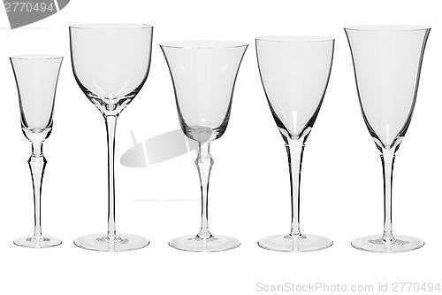 Image of different empty glass