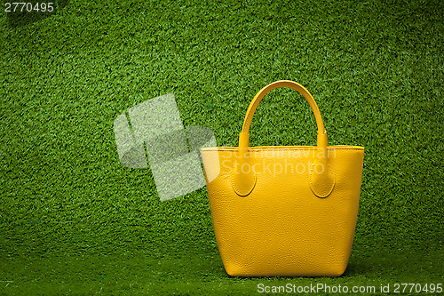 Image of purse on green grass