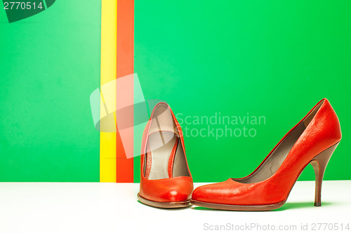 Image of pair of red high heels