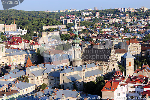 Image of view to the house-tops in Lvov city