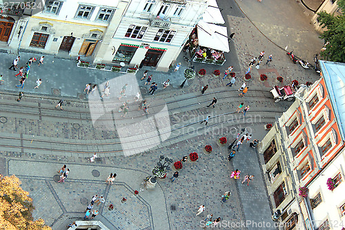 Image of view to the house-tops in Lvov city